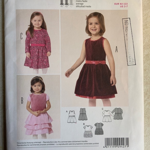 BURDA Girl’s Dress Sewing Pattern Bundle - Picture 2 of 4
